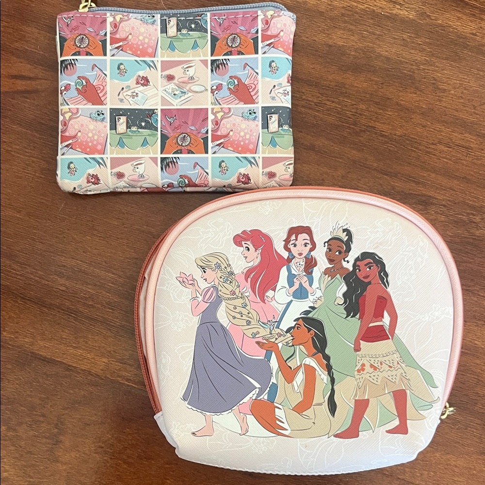 Disney Multicolor Princess Cosmetic Bags Set - Pink Accents